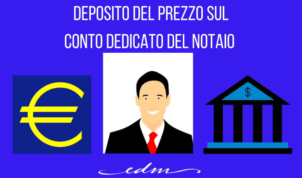 deposito del prezzo sul conto dedicato del notaio